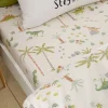 Catherine Lansfield Sleepy Dino Natural Green Fitted Sheet
