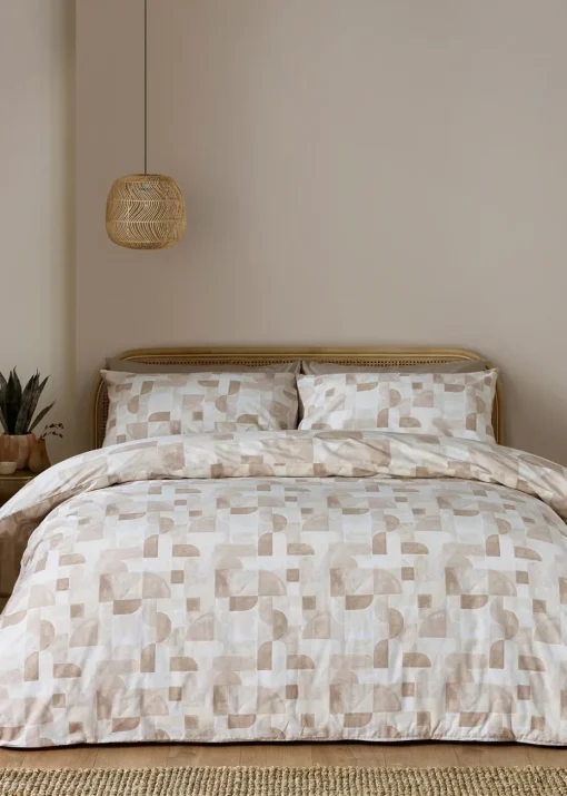 Catherine Lansfield Sloane Geo Reversible Duvet Cover Set
