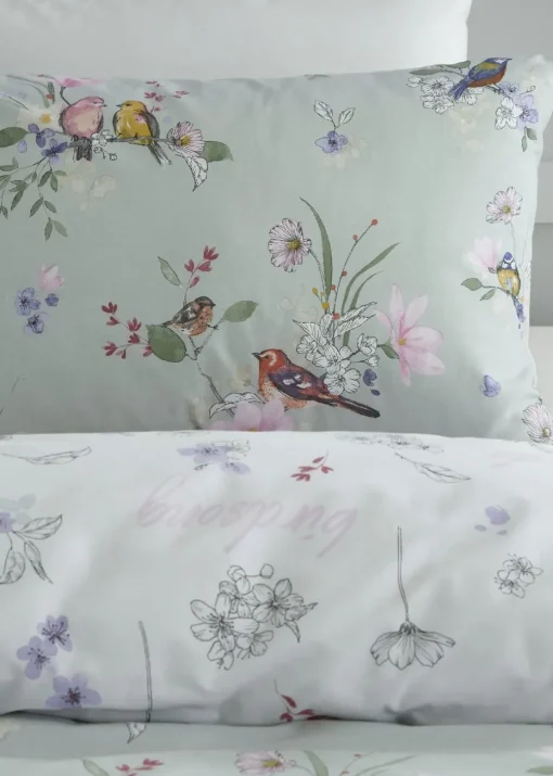 Catherine Lansfield Songbird Reversible Duvet Cover Set