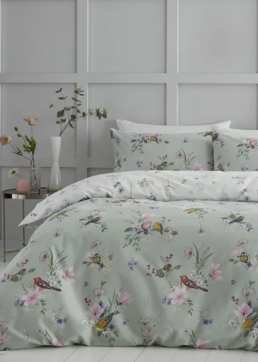 Catherine Lansfield Songbird Reversible Duvet Cover Set