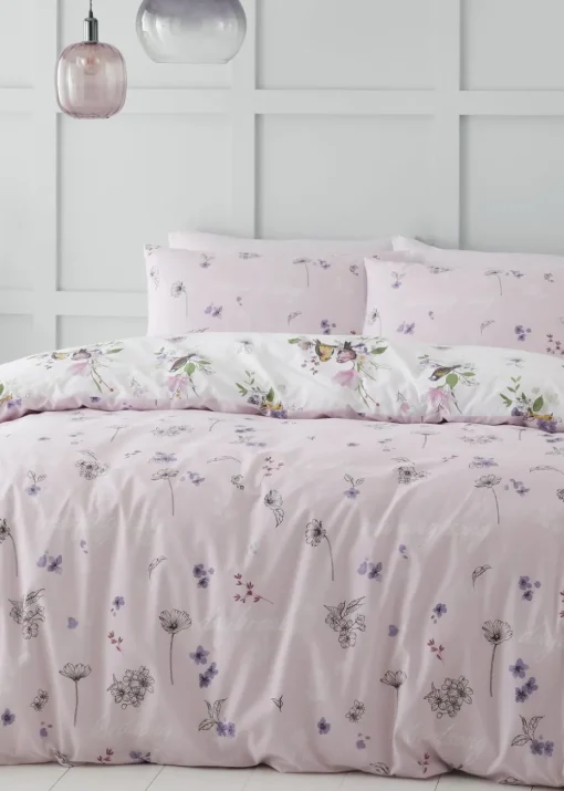 Catherine Lansfield Songbird Reversible Duvet Cover Set