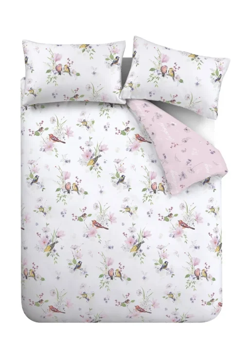 Catherine Lansfield Songbird Reversible Duvet Cover Set