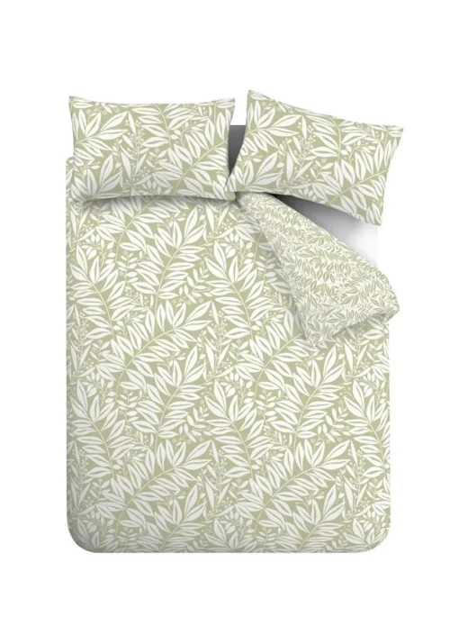 Catherine Lansfield Sorrel Leaf Reversible Duvet Cover Set