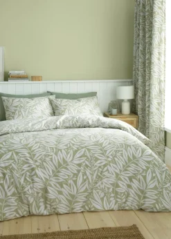 Catherine Lansfield Sorrel Leaf Reversible Duvet Cover Set