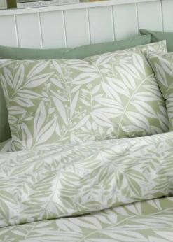 Catherine Lansfield Sorrel Leaf Reversible Duvet Cover Set