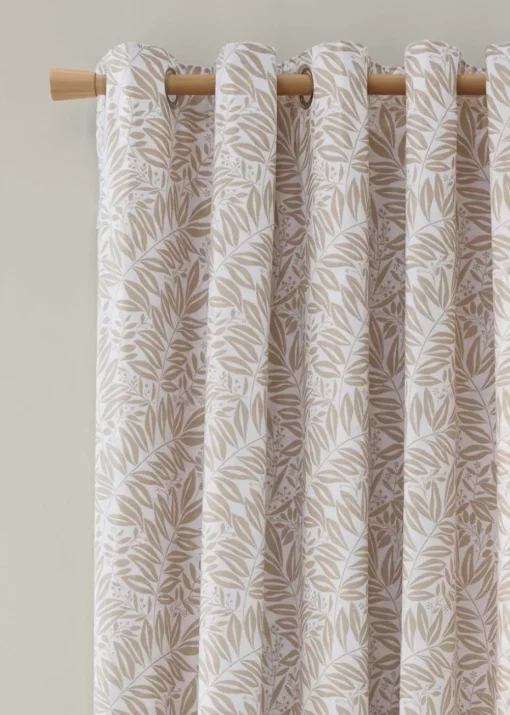Catherine Lansfield Sorrel Leaf Fully Reversible Eyelet Curtains