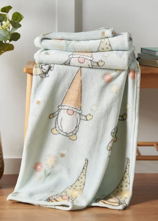 Catherine Lansfield Spring Gonks Cosy Fleece Blanket Throw (130x170cm)