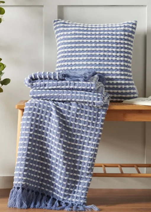 Catherine Lansfield Stab Stitch Blanket Throw (125x150cm)