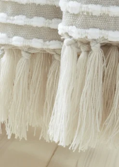 Catherine Lansfield Stab Stitch Natural Throw (125x150cm)