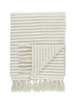 Catherine Lansfield Stab Stitch Natural Throw (125x150cm)
