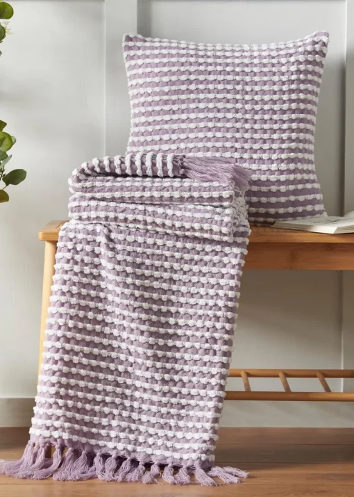 Catherine Lansfield Stab Stitch Blanket Throw (125x150cm)