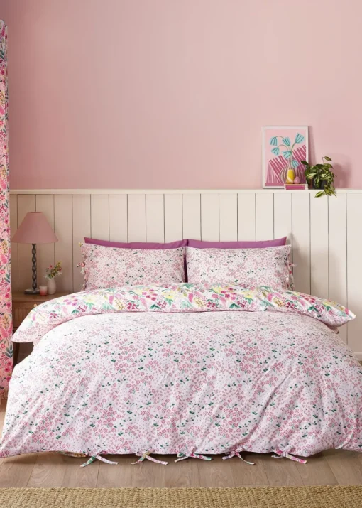 Catherine Lansfield Tilly Floral Reversible Duvet Cover Set