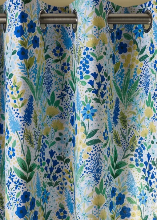 Catherine Lansfield Tilly Floral Fully Reversible Eyelet Curtains