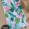 Catherine Lansfield Tropical Palm Cotton Beach Towel in a Bag