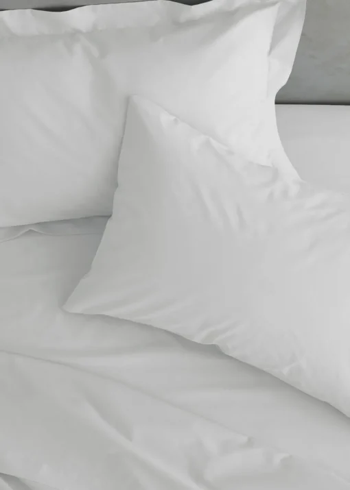 Catherine Lansfield White Easy Iron Percale Combed Base Valance Sheet