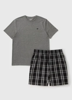 Charcoal Check Woven Pyjama Set