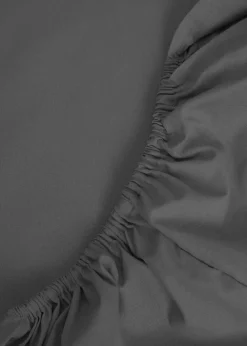 Charcoal Polycotton Fitted Bed Sheet (144 Thread Count)