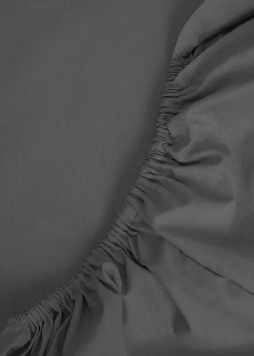 Charcoal Polycotton Fitted Bed Sheet (144 Thread Count)