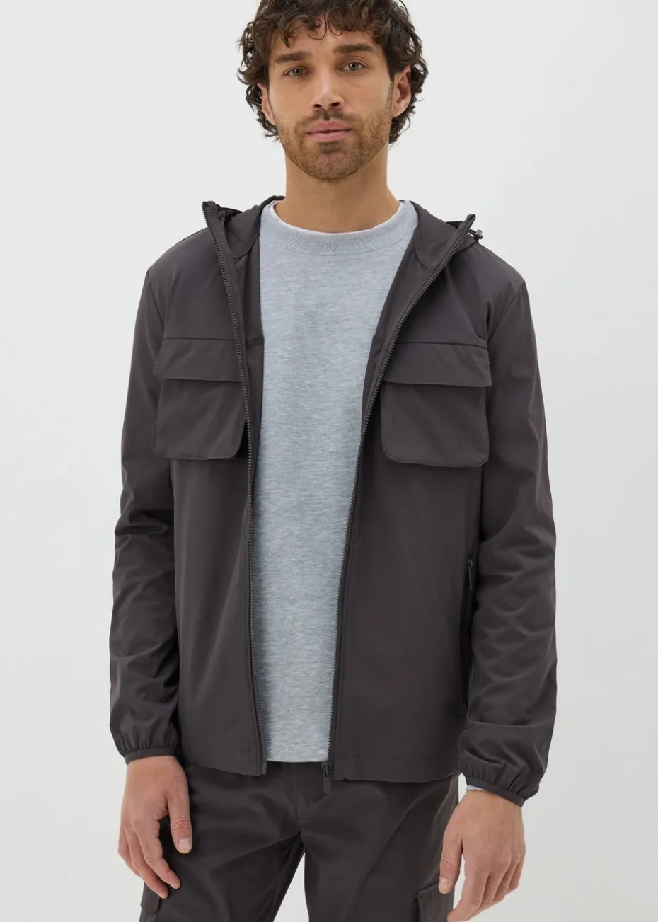 Charcoal Smart Windbreaker Jacket