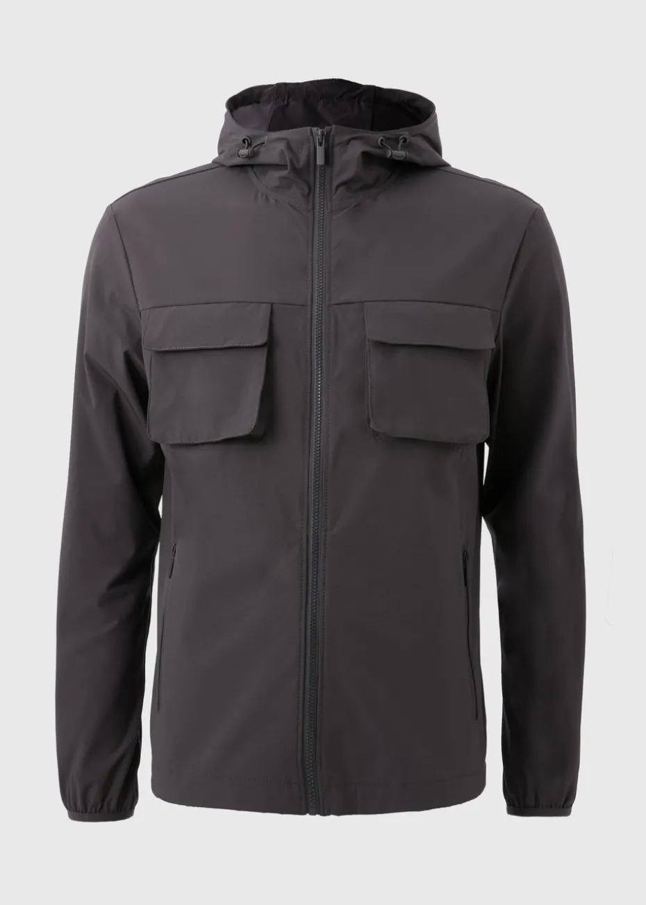 Charcoal Smart Windbreaker Jacket