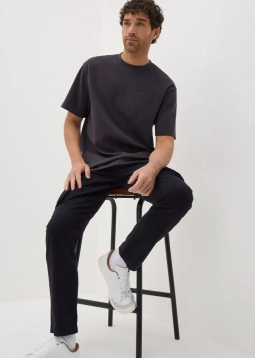 Charcoal Twill Pocket T-Shirt