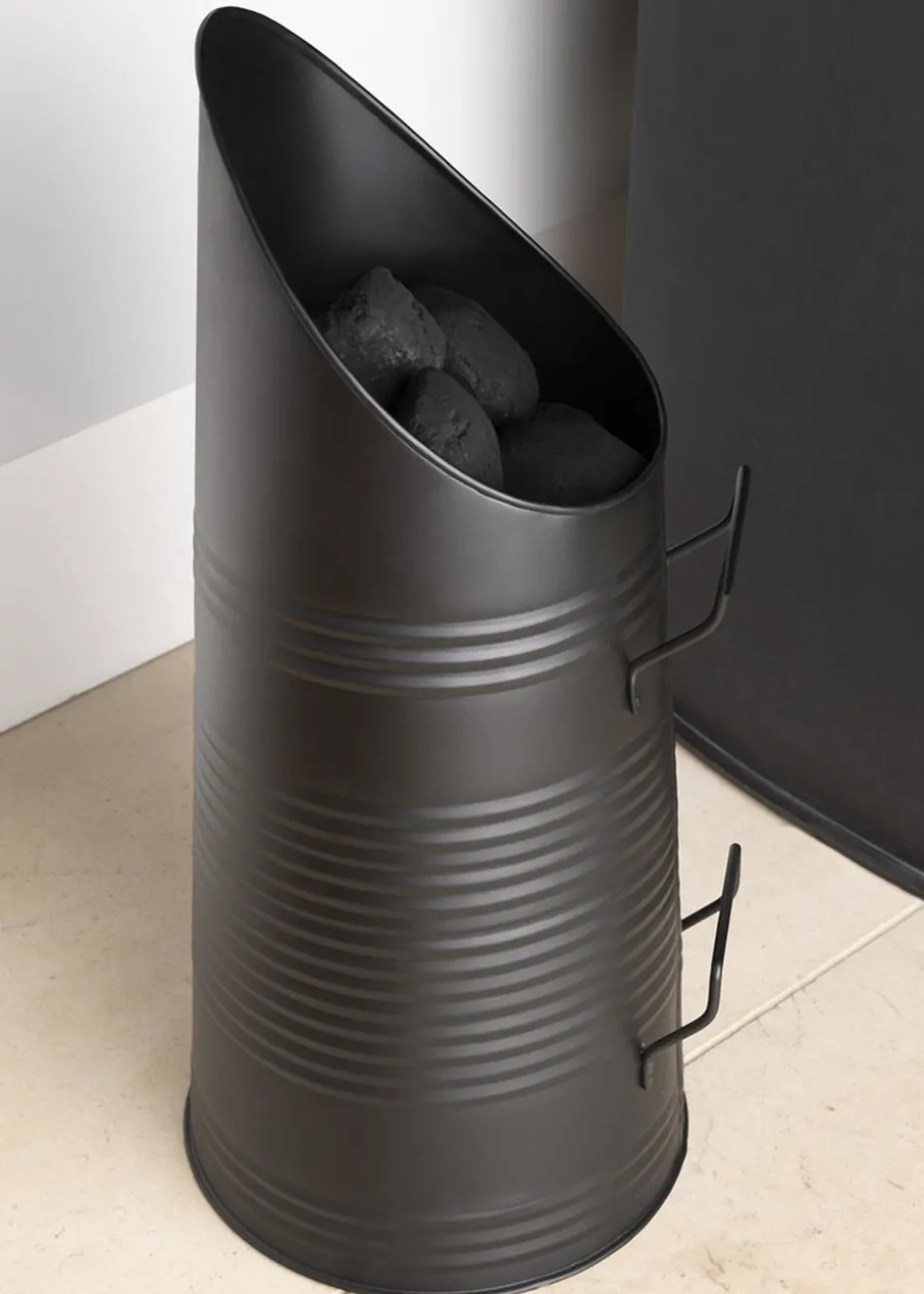 Charles Bentley Cherry Ribbed Coal Hod