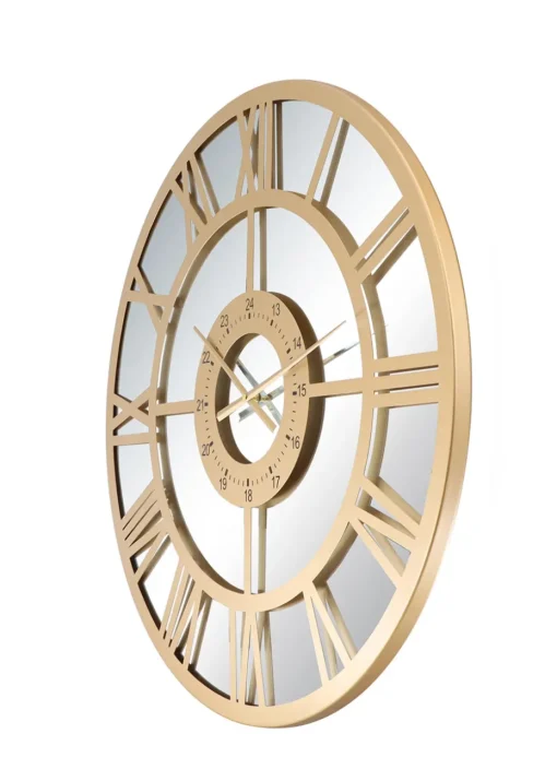 Charles Bentley Coniston Indoor Outdoor Mirrored Skeleton Wall Clock (Dia. 80cm)