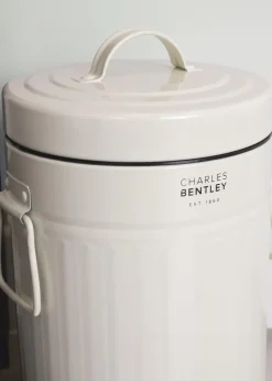 Charles Bentley Cream Retro Mini Pedal Bin