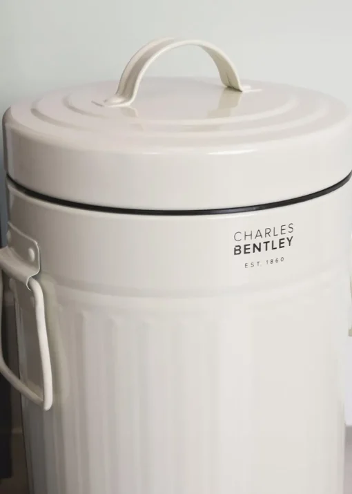Charles Bentley Cream Retro Mini Pedal Bin