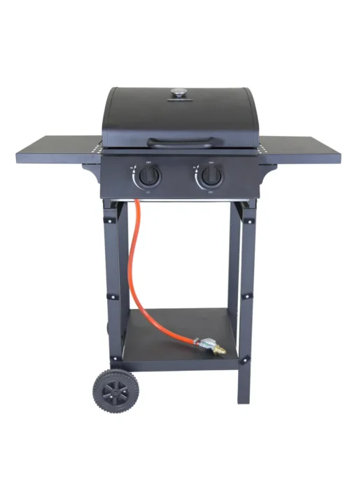 Charles Bentley Deluxe Auto Ignition 2 Burner Gas BBQ Grill Steel Barbecue
