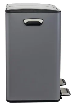 Charles Bentley Double Compartment Grey Kitchen Bin