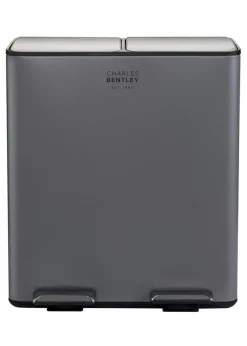 Charles Bentley Double Compartment Grey Kitchen Bin
