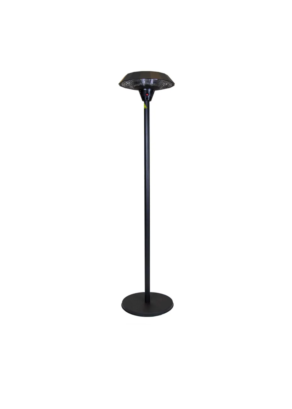 Charles Bentley Electric Floor Standing Patio Heater 2000W Black (H195cm x Dia.45cm)
