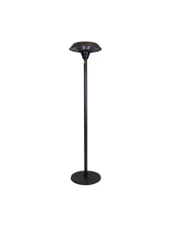Charles Bentley Electric Floor Standing Patio Heater 2000W Black (H195cm x Dia.45cm)