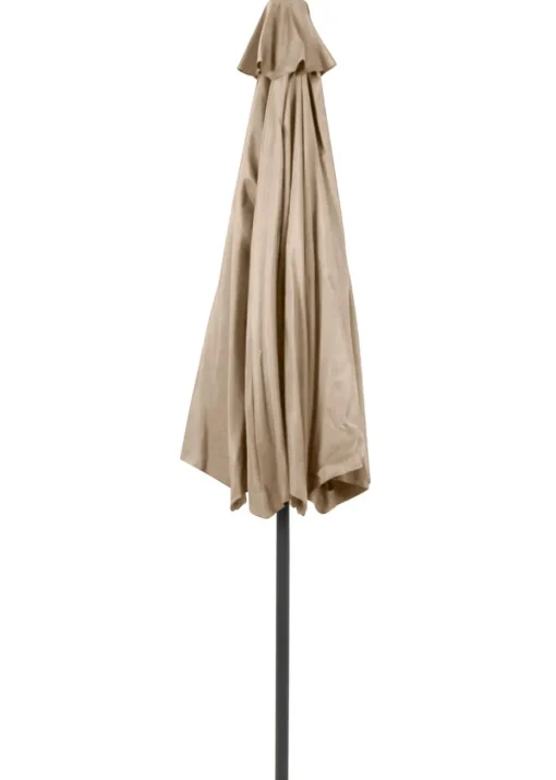 Charles Bentley Garden Metal Beige Patio Umbrella Parasol With Crank & Tilt (235.5cm, 38mm Pole)