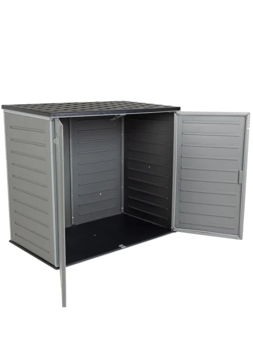 Charles Bentley Grey and Black Outdoor Storage Cabinet