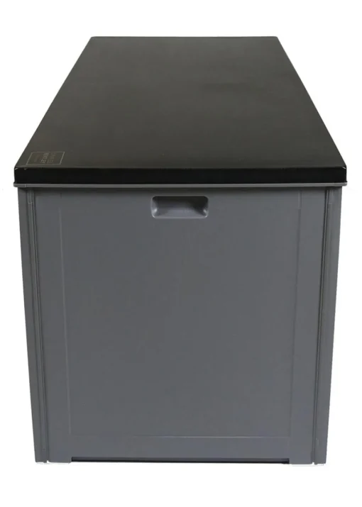 Charles Bentley Grey and Black Large Outdoor Plastic Storage Box