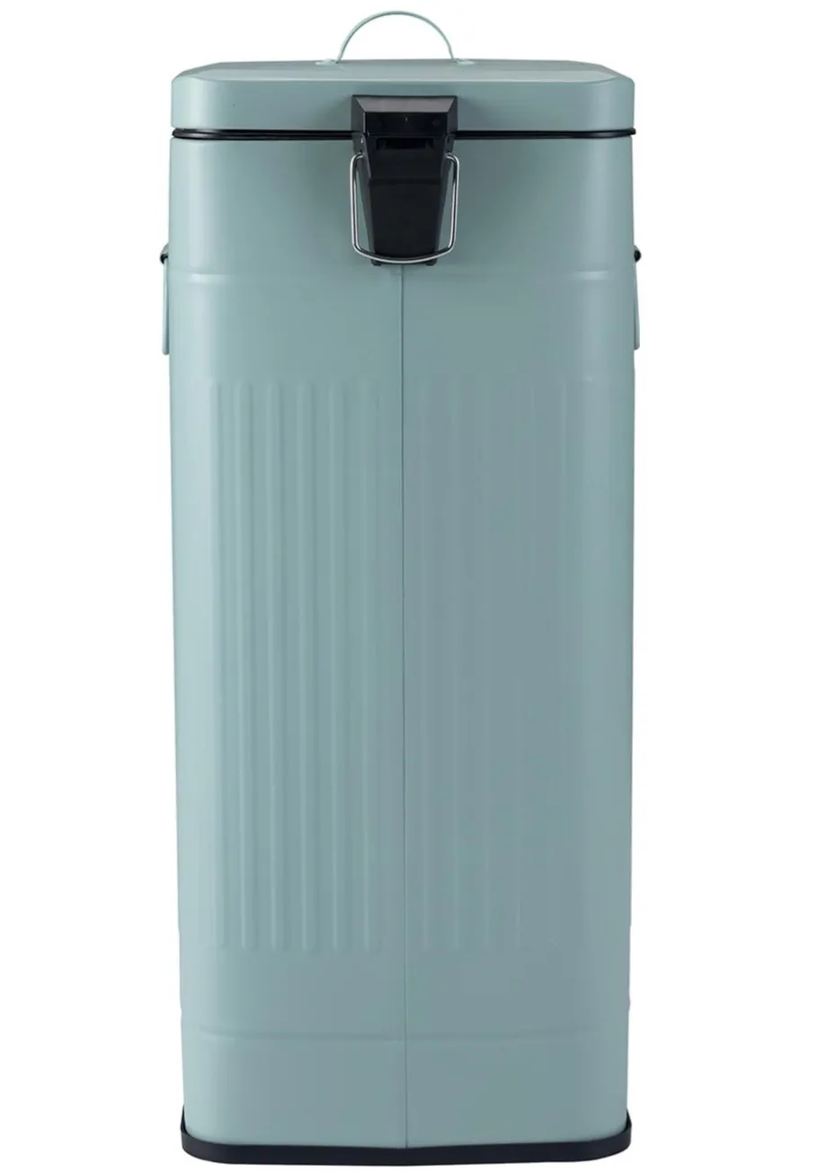 Charles Bentley Heritage Green Square Retro Kitchen Pedal Bin
