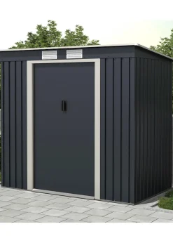 Charles Bentley Metal Galvanised Steel Shed (W6.6ft x D4ft)