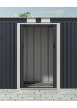 Charles Bentley Metal Galvanised Steel Shed (W6.6ft x D4ft)