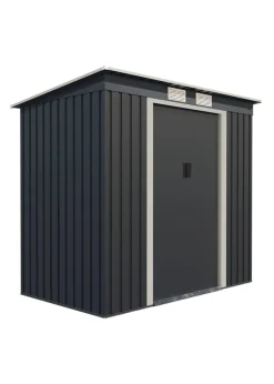 Charles Bentley Metal Galvanised Steel Shed (W6.6ft x D4ft)