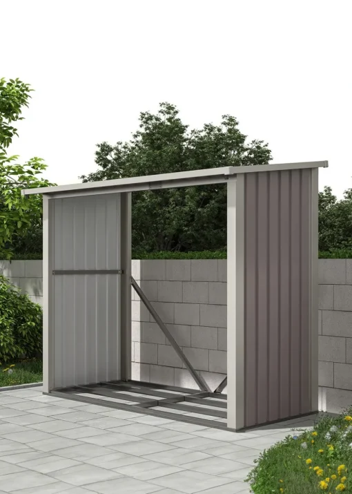 Charles Bentley Metal Log Wood Store Shed