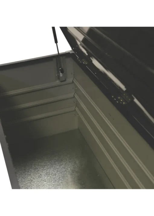 Charles Bentley Metal Storage Chest w/ Lock & Key Waterproof Seal Hydraulic Lid (H62cm x L132cm x W61cm)