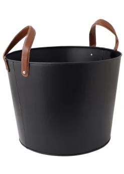 Charles Bentley Mulberry Large Leather Handle Log Bucket