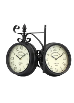 Charles Bentley Paddington Indoor Outdoor Double Sided Wall Clock (H32cm x W27cm)
