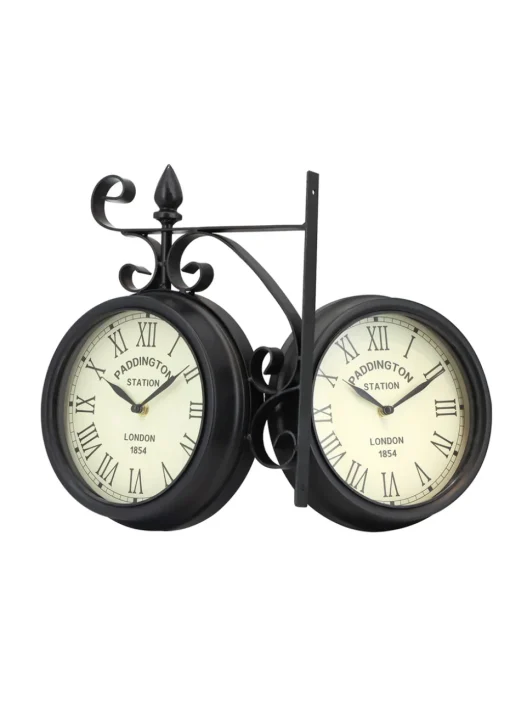 Charles Bentley Paddington Indoor Outdoor Double Sided Wall Clock (H32cm x W27cm)