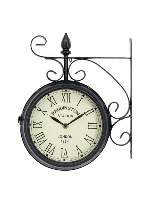 Charles Bentley Paddington Indoor Outdoor Double Sided Wall Clock (H32cm x W27cm)