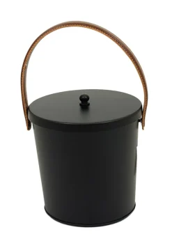 Charles Bentley Plum Leather Handled Ash Bucket