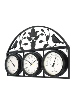 Charles Bentley Rutland Outdoor Triple Faced Wall Clock (H44cm x W66cm)