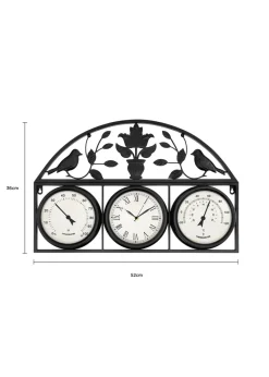 Charles Bentley Rutland Outdoor Triple Faced Wall Clock (H44cm x W66cm)